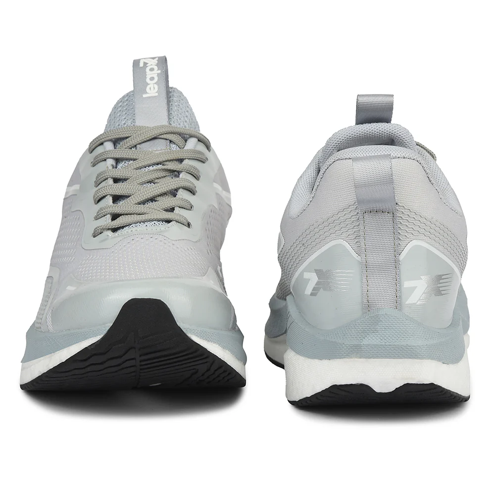 Leap7x Light Grey Sports Lacing Running Shoes For Men XLM-06 By Liberty - Image 6