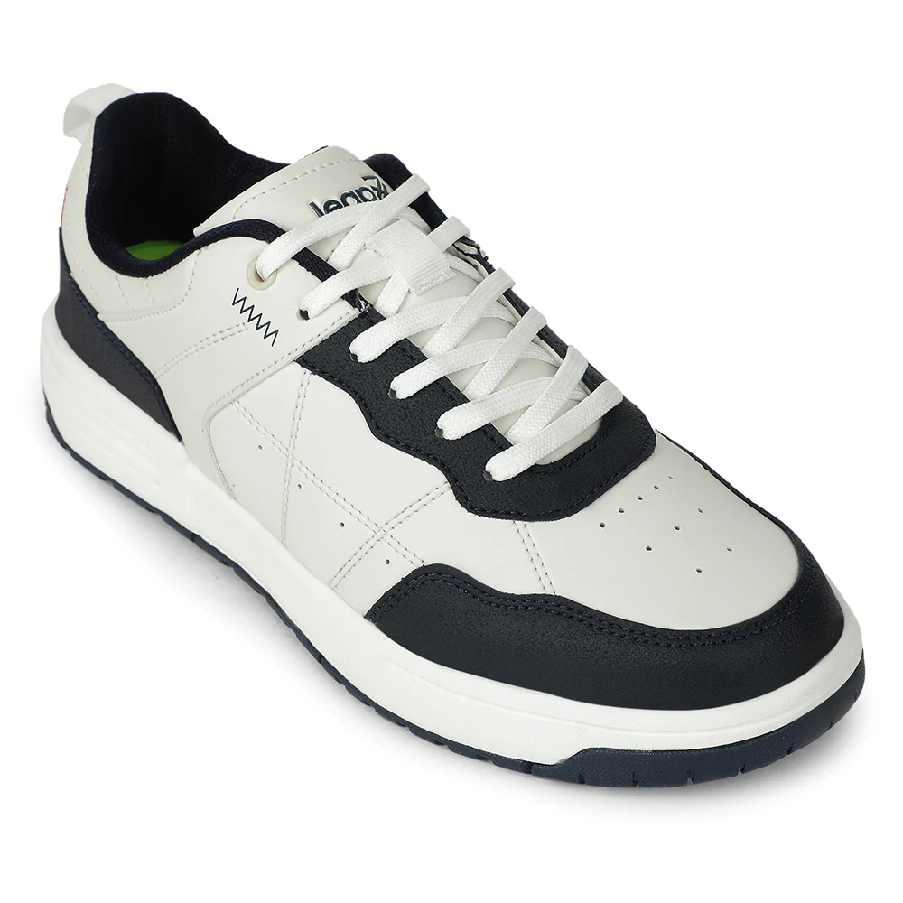 LEAP7X Navy Blue Casual Lacing Sneakers for Men NOBLESTEPE by Liberty