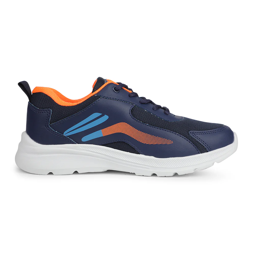 Leap7x Navy Blue Casual Non Lacing Shoes For Kids TRAVEL 2L By Liberty - Image 2