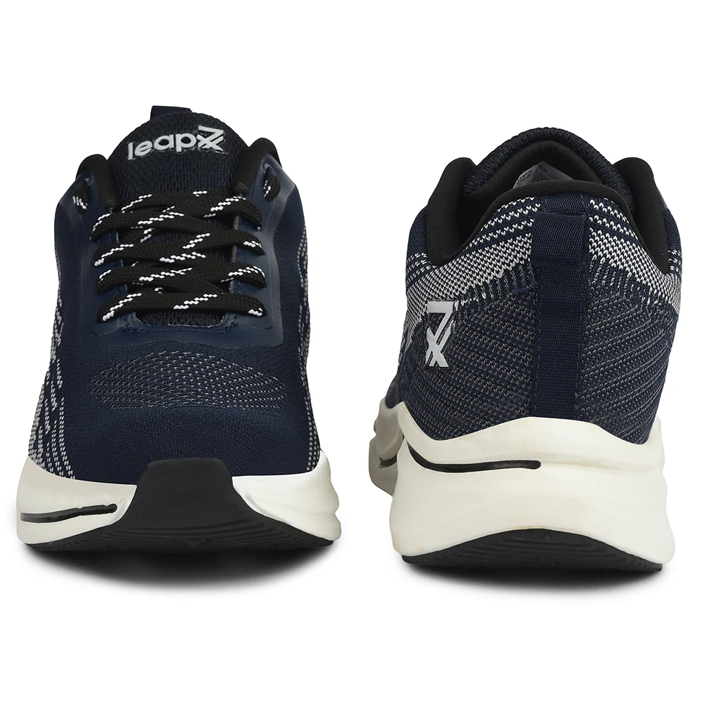 Leap7x Navy Blue Sports Lacing Running Shoes For Men GHD-35 By Liberty - Image 6
