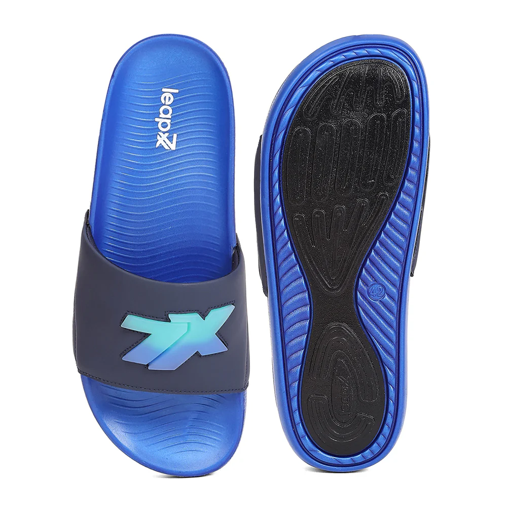Leap7X NITWALK-30 Navy Blue Casual Slip-on Slides for Men by Liberty - Image 4