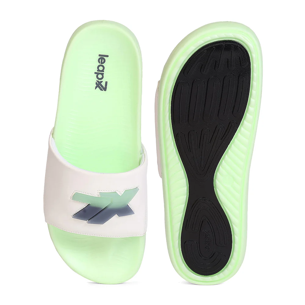 Leap7X NITWALK-30 White Casual Slip-on Slides for Men by Liberty - Image 4