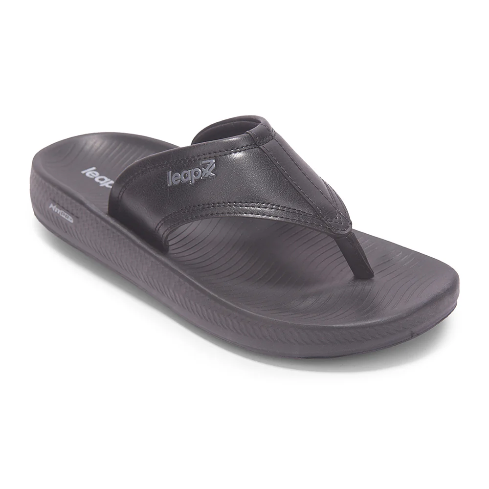 Leap7X NITWALK-31 Black Casual Slip on  Slippers for Men by Liberty