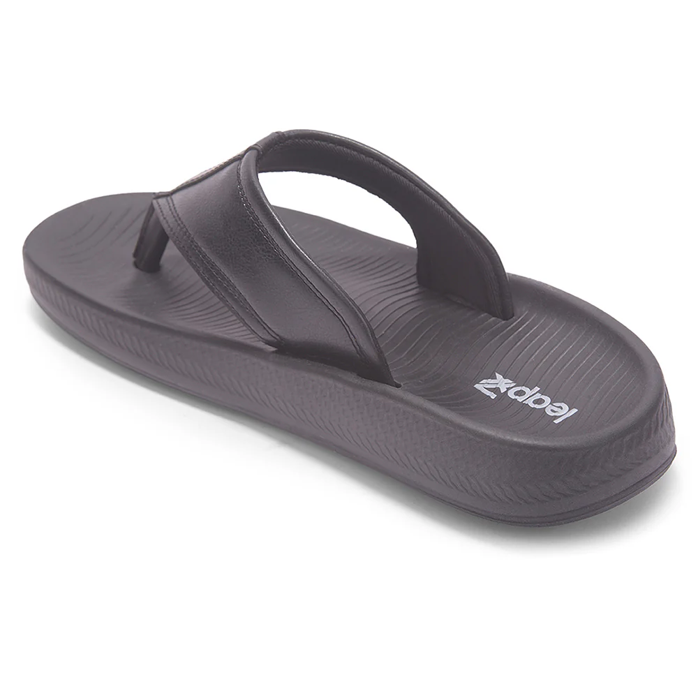 Leap7X NITWALK-31 Black Casual Slip on  Slippers for Men by Liberty - Image 3