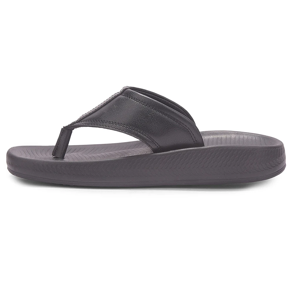 Leap7X NITWALK-31 Black Casual Slip on  Slippers for Men by Liberty - Image 5