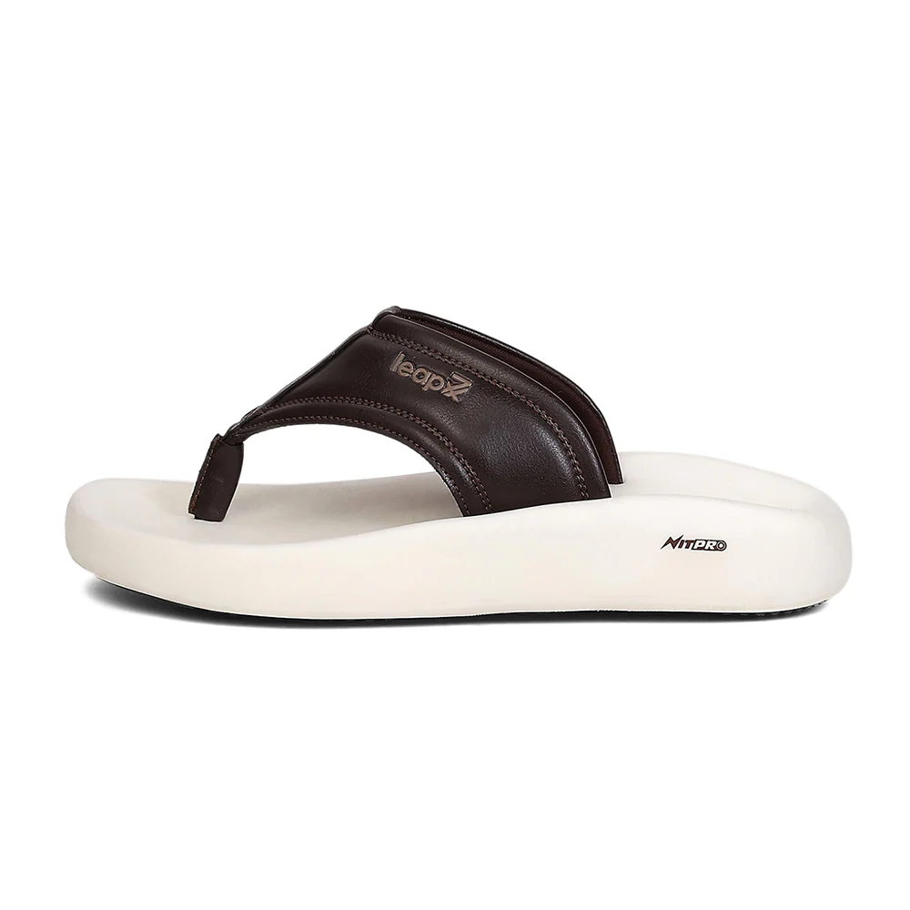 Leap7X NITWALK-31 Brown Casual Slip-on Slippers for Men by Liberty - Image 5