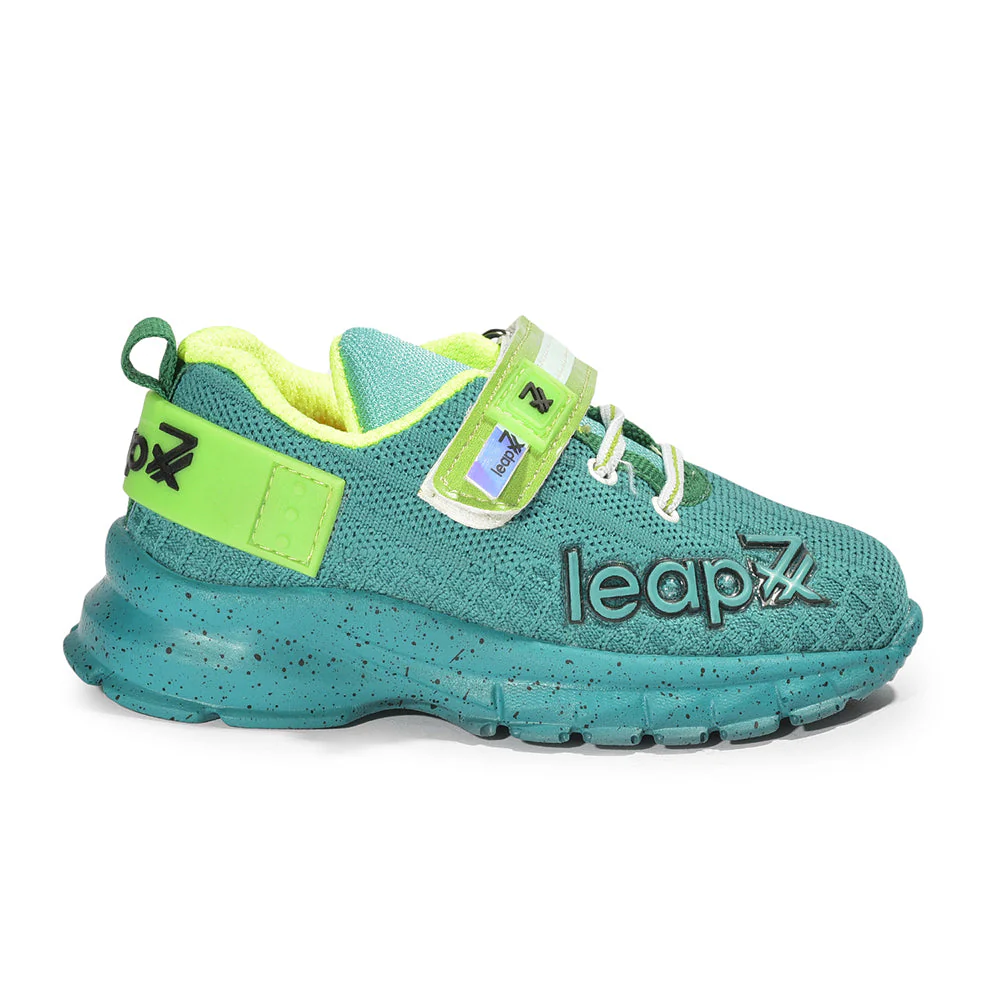 Leap7x Non Lacing Casual Shoes For Kids (S.Green) JEEVA-10 By Liberty - Image 2