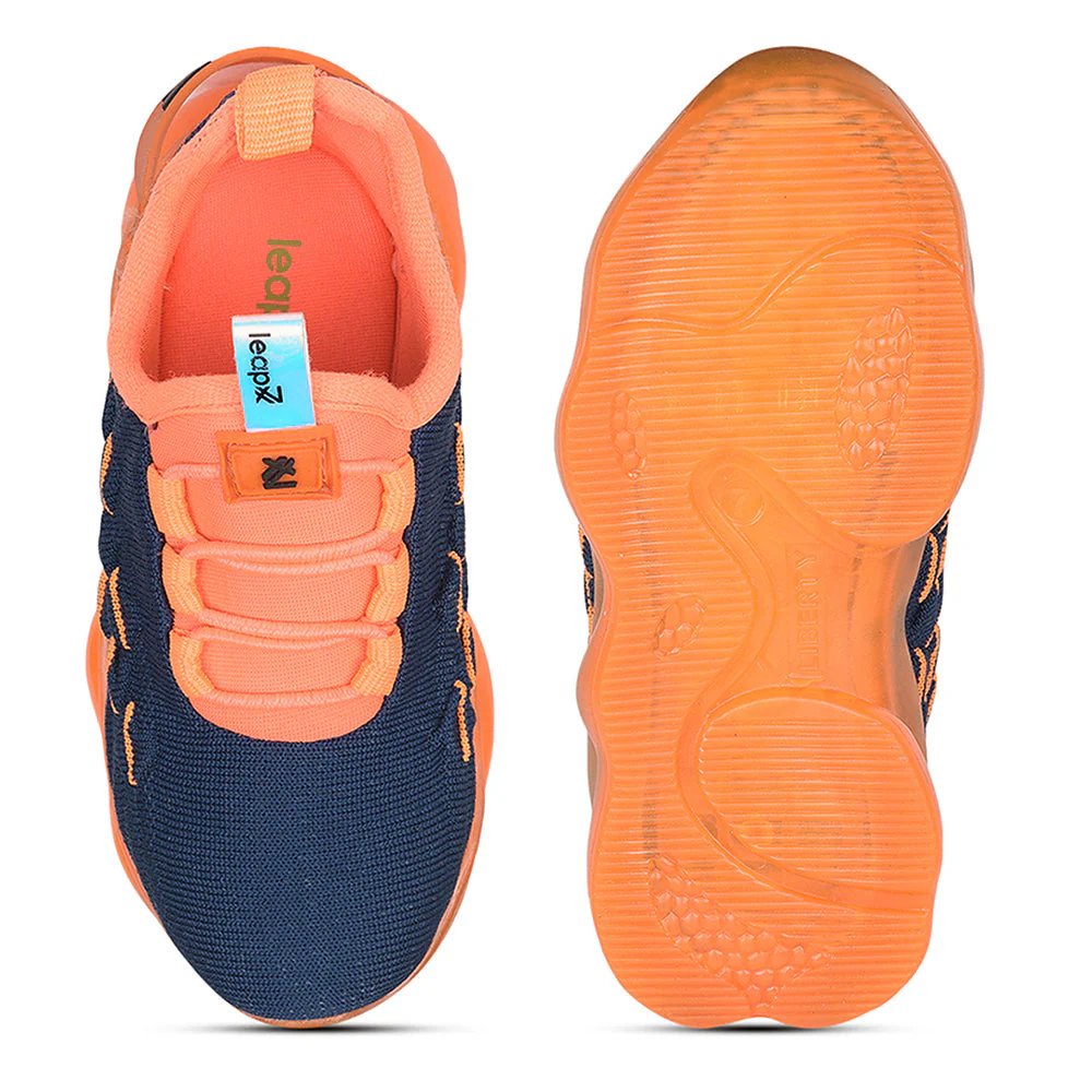 Leap7x Non Lacing Sports Shoes For Kids (N.Blue) ENRICK-2 By Liberty - Image 3
