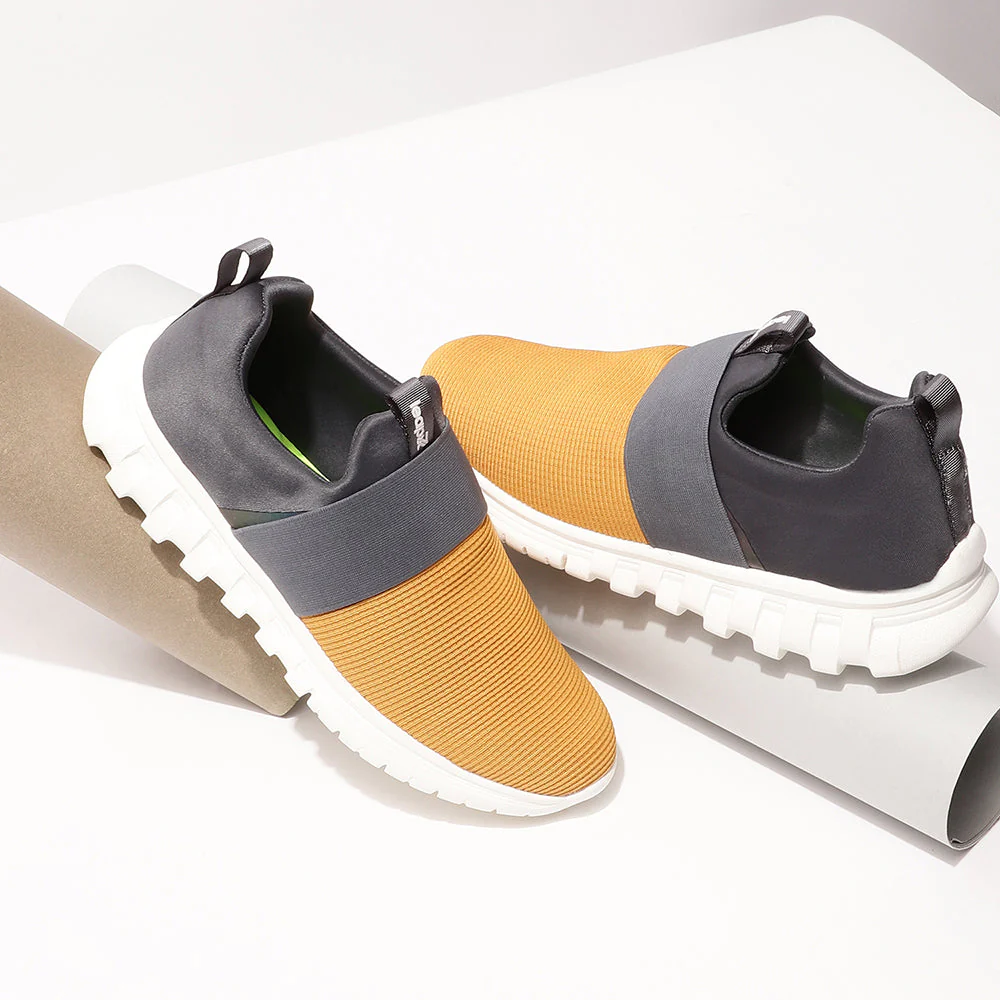 Leap7x Non Lacing Yellow Casual Slip on Shoes For Women MERCY By Liberty - Image 4