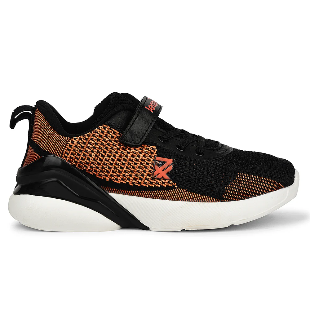 Leap7x Orange Sports Non Lacing Walking Shoes For Kids RWK-05 By Liberty - Image 2