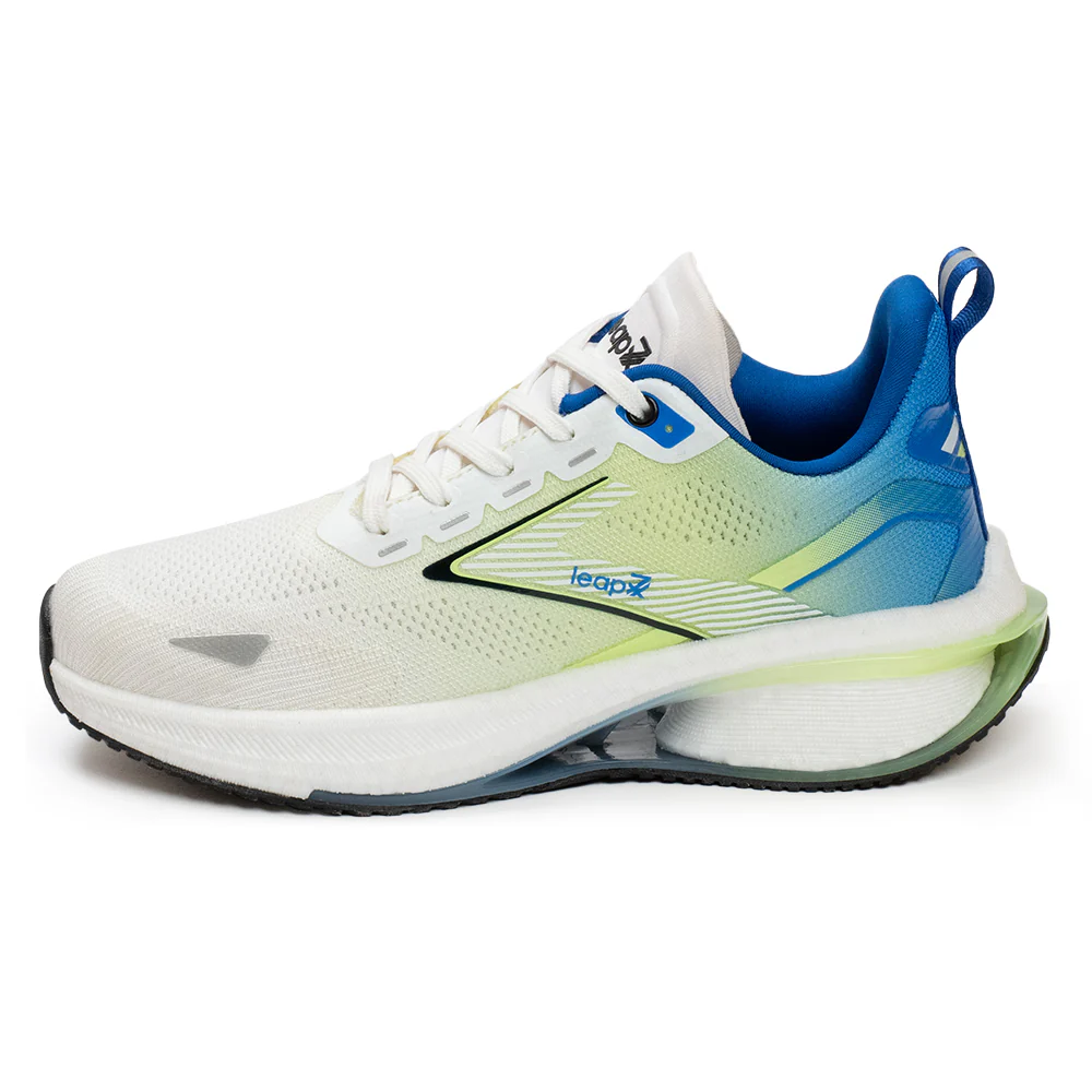 Leap7x Parrot Green Sports Lacing Running Shoes For Men MOSCOW-6 By Liberty - Image 3