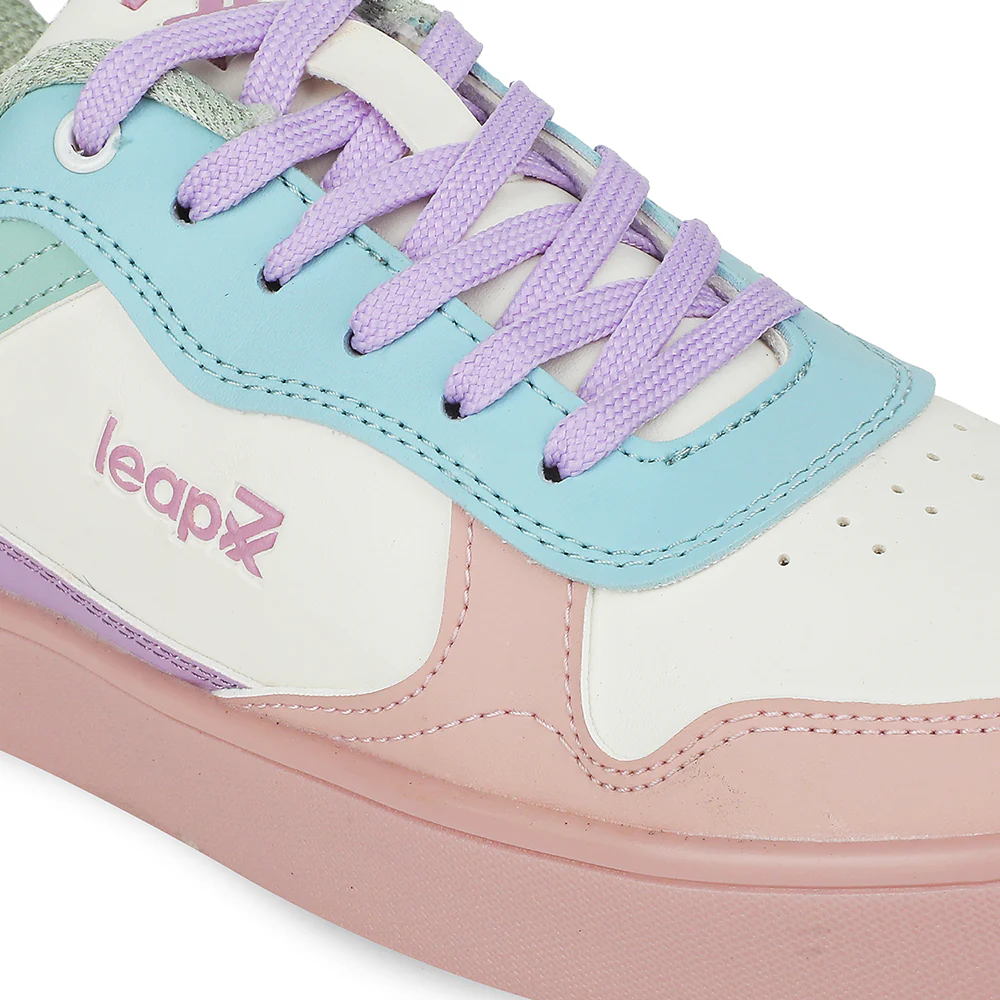 Leap7x Peach Casual Lacing Sneakers For Women ANNA-1 By Liberty - Image 4