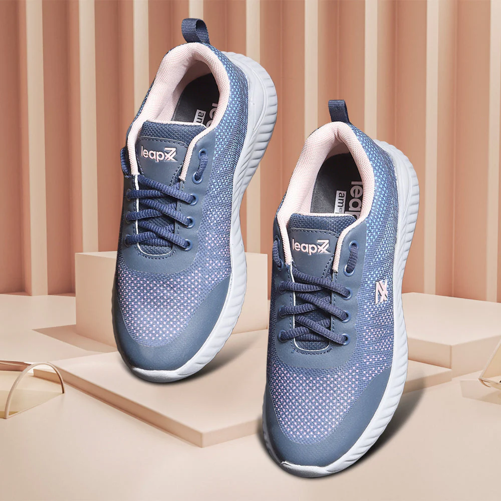 Leap7x Peach Lacing Sports Walking Shoes For Kids NITKID-4EL By Liberty - Image 4