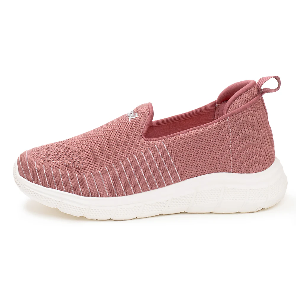 Leap7x Peach Sports Non Lacing Walking Shoes For Women GHD-8 By Liberty - Image 3