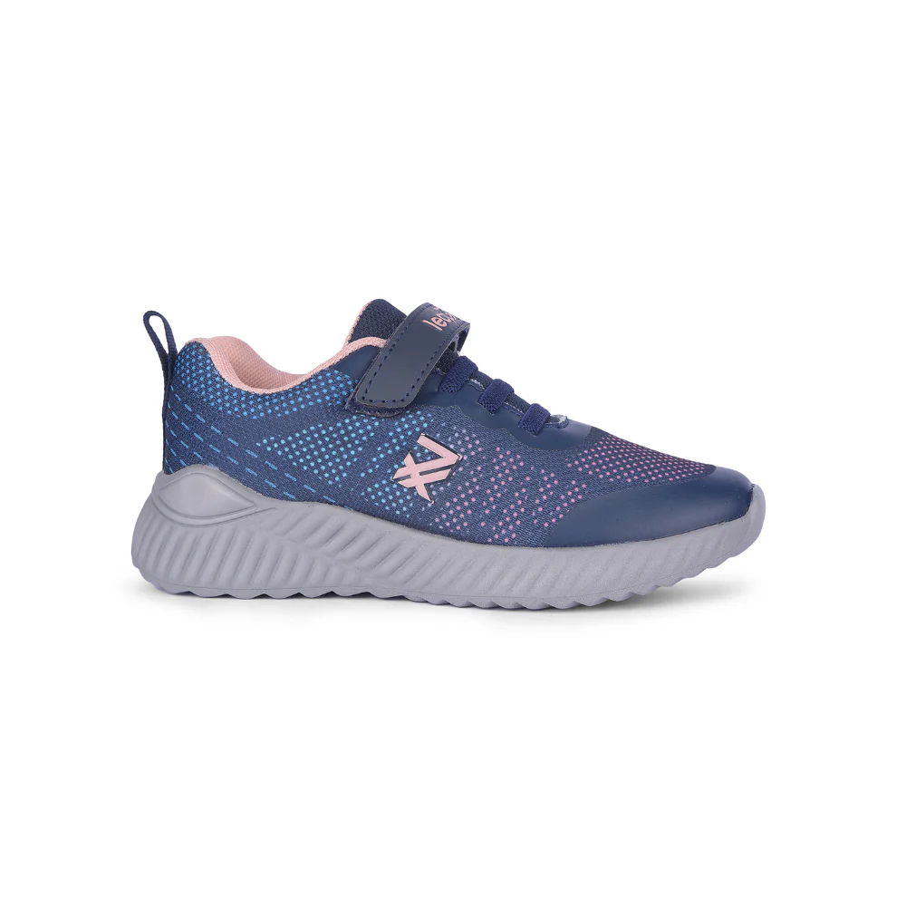 Leap7x Peach Velcro Sports Walking Shoes For Kids NITKID-4E By Liberty - Image 2