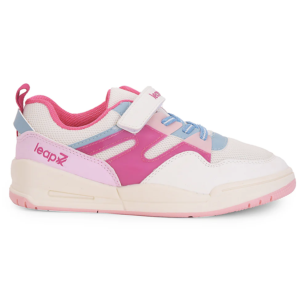 Leap7x Pink Casual Non Lacing Sneakers For Kids ENVY-5VE By Liberty - Image 2