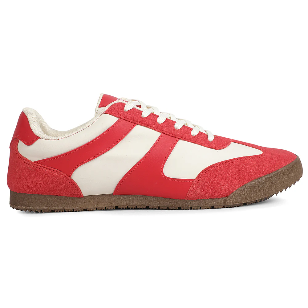 Leap7x Red Casual Lacing Sneakers For Men DECIAN-4E By Liberty - Image 2