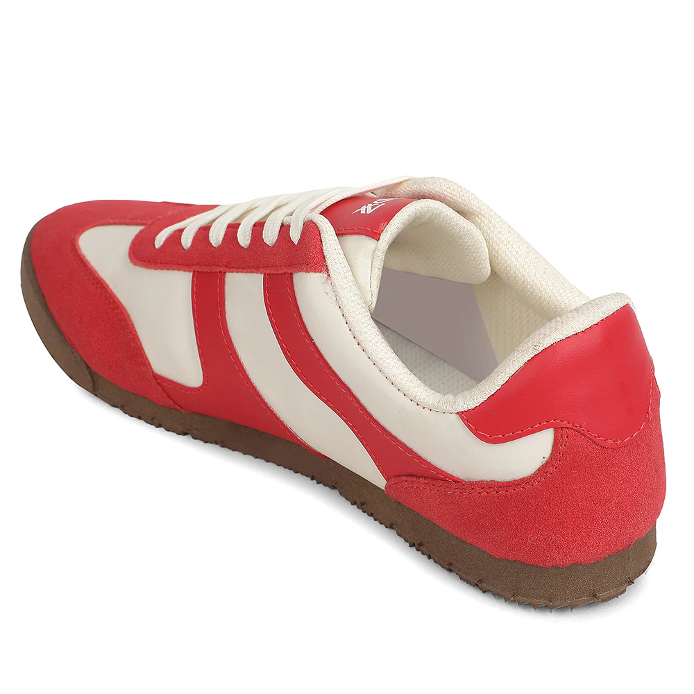 Leap7x Red Casual Lacing Sneakers For Men DECIAN-4E By Liberty - Image 5