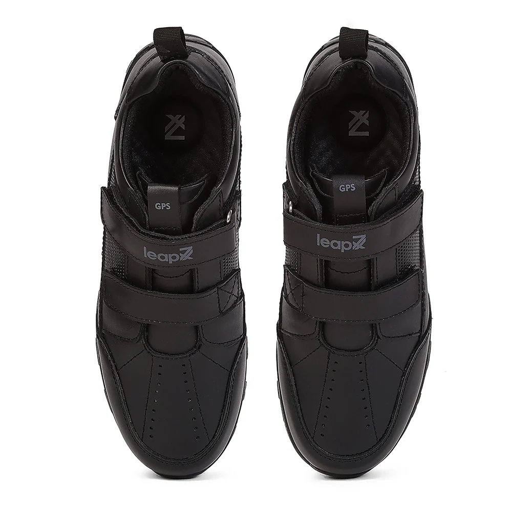 Leap7X SCL-RACEG Black School Non Lacing Uniform Shoes for Kids by Liberty - Image 4
