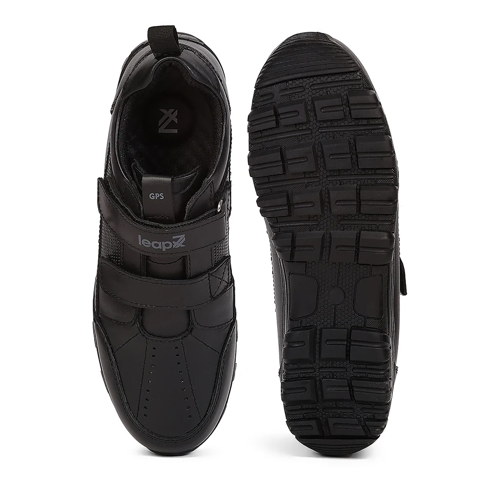 Leap7X SCL-RACEG Black School Non Lacing Uniform Shoes for Kids by Liberty - Image 6