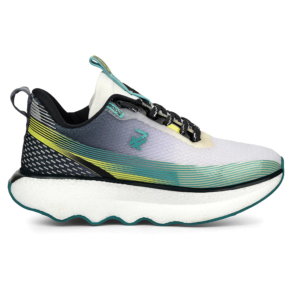 Leap7x Sea Green Sports Lacing Running Shoes For Men GHD-103 By Liberty - Image 2