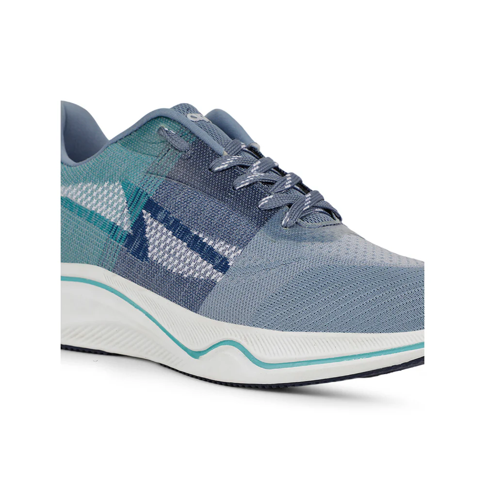 Leap7x Sea Green Sports Lacing Running Shoes For Men GHD-22 By Liberty - Image 6