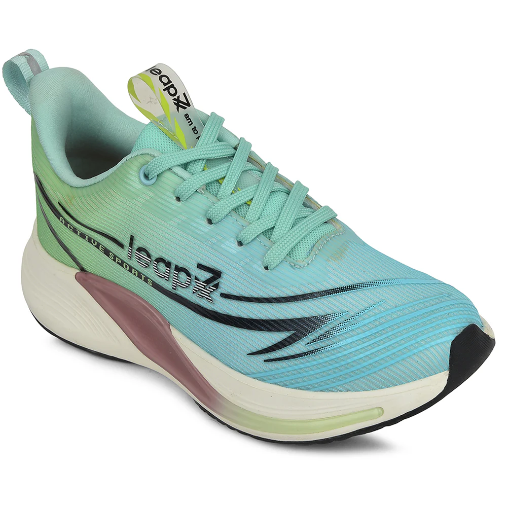 Leap7x Sea Green Sports Lacing Running Shoes For Women LIBYA-1 By Liberty