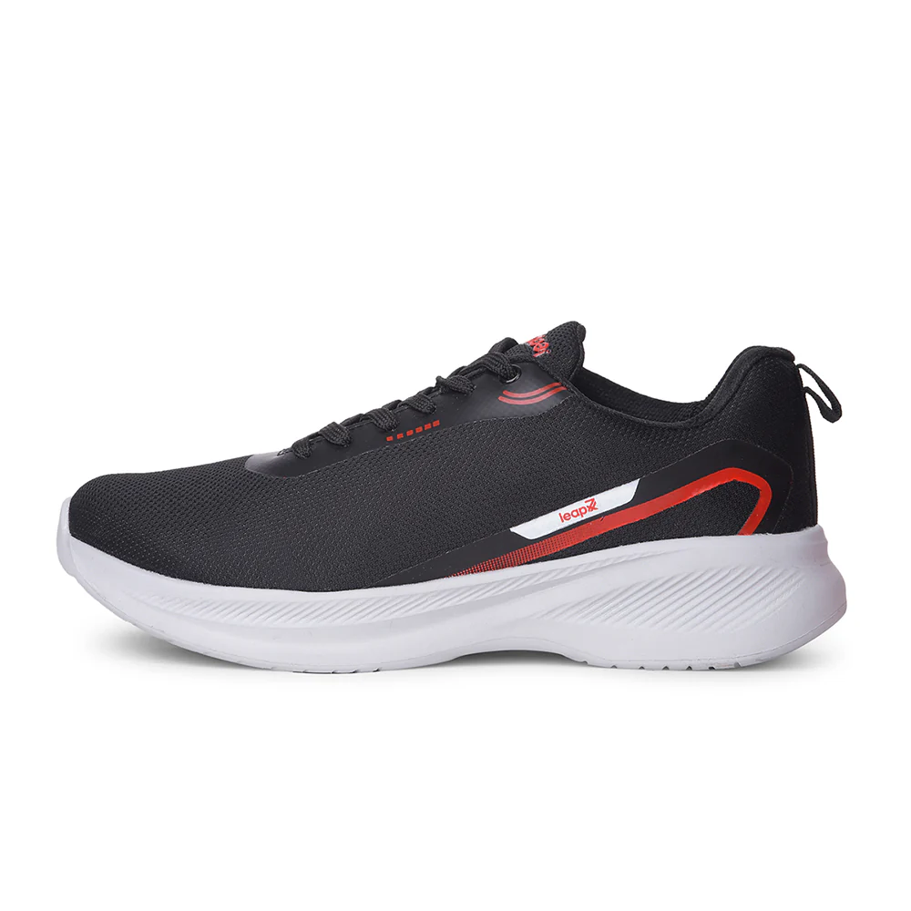 Leap7x Sports Black Running Shoes For Mens KOOPER-1E By Liberty - Image 3