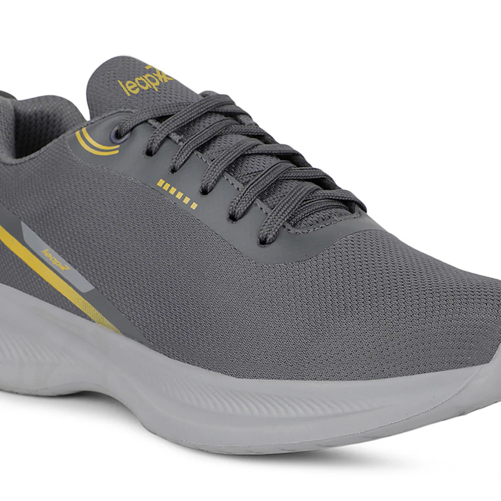 Leap7x Sports Dark Grey Running Shoes For Mens KOOPER-1E By Liberty - Image 4