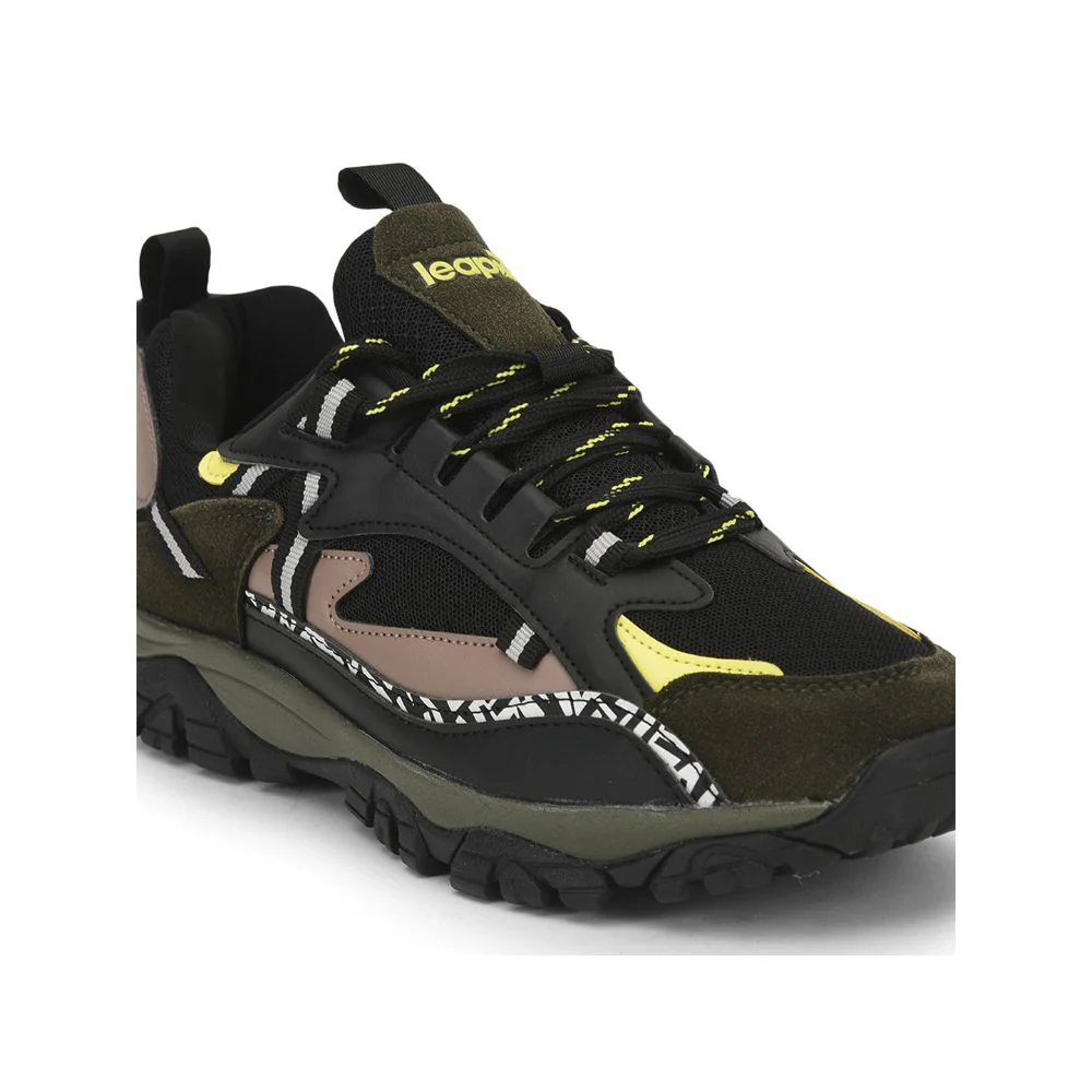 Leap7x Sports Lacing Running Shoes For Men (Black) COLUMBIA By Liberty - Image 4