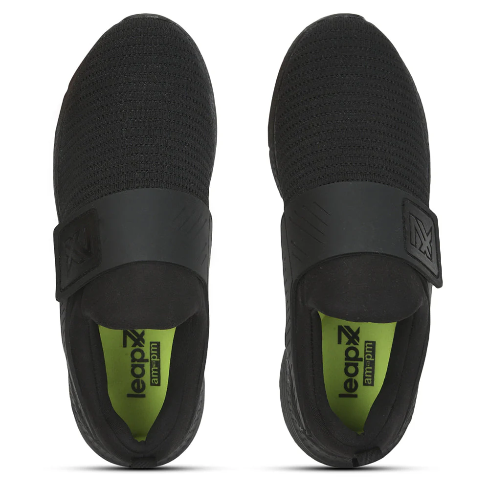 Leap7x Sports Non Lacing Shoe For Men ( Black ) PRIME By Liberty - Image 5