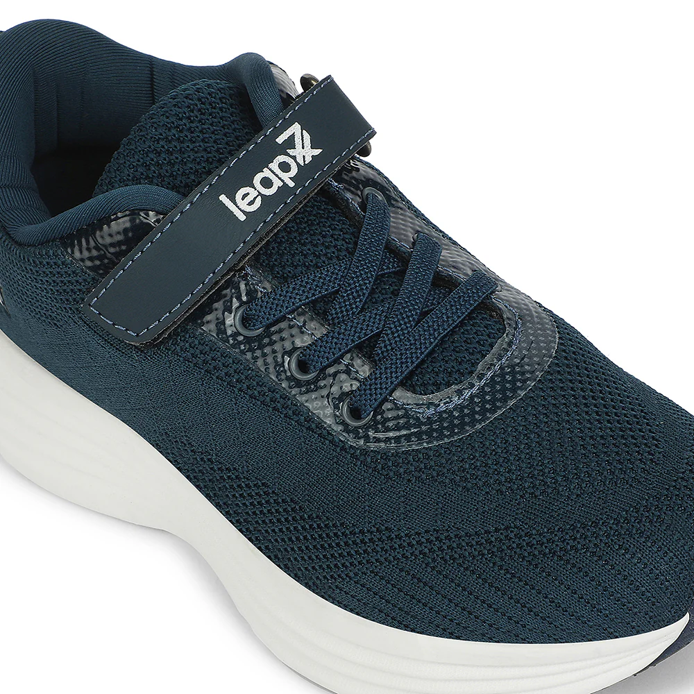 LEAP7X Teal Blue Sports Non Lacing Walking Shoes for Kids COVER-04 by Liberty - Image 5