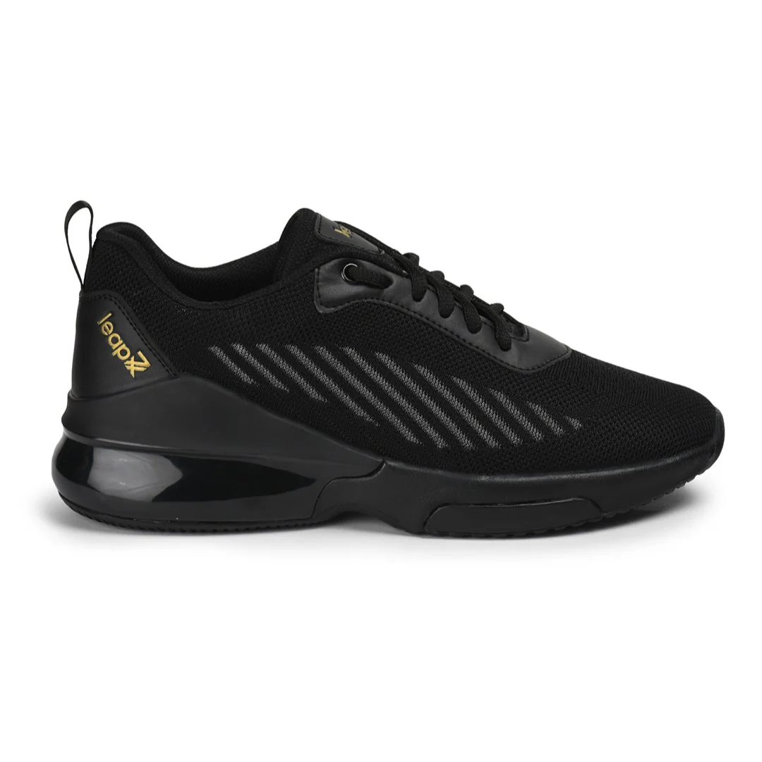 Leap7x VIRAT Men Black Sports Lacing Shoes By Liberty - Image 2