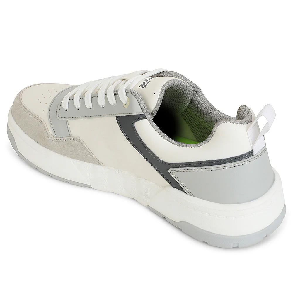 Leap7x White Casual Lacing Sneakers For Men AMAZER-10E By Liberty - Image 5