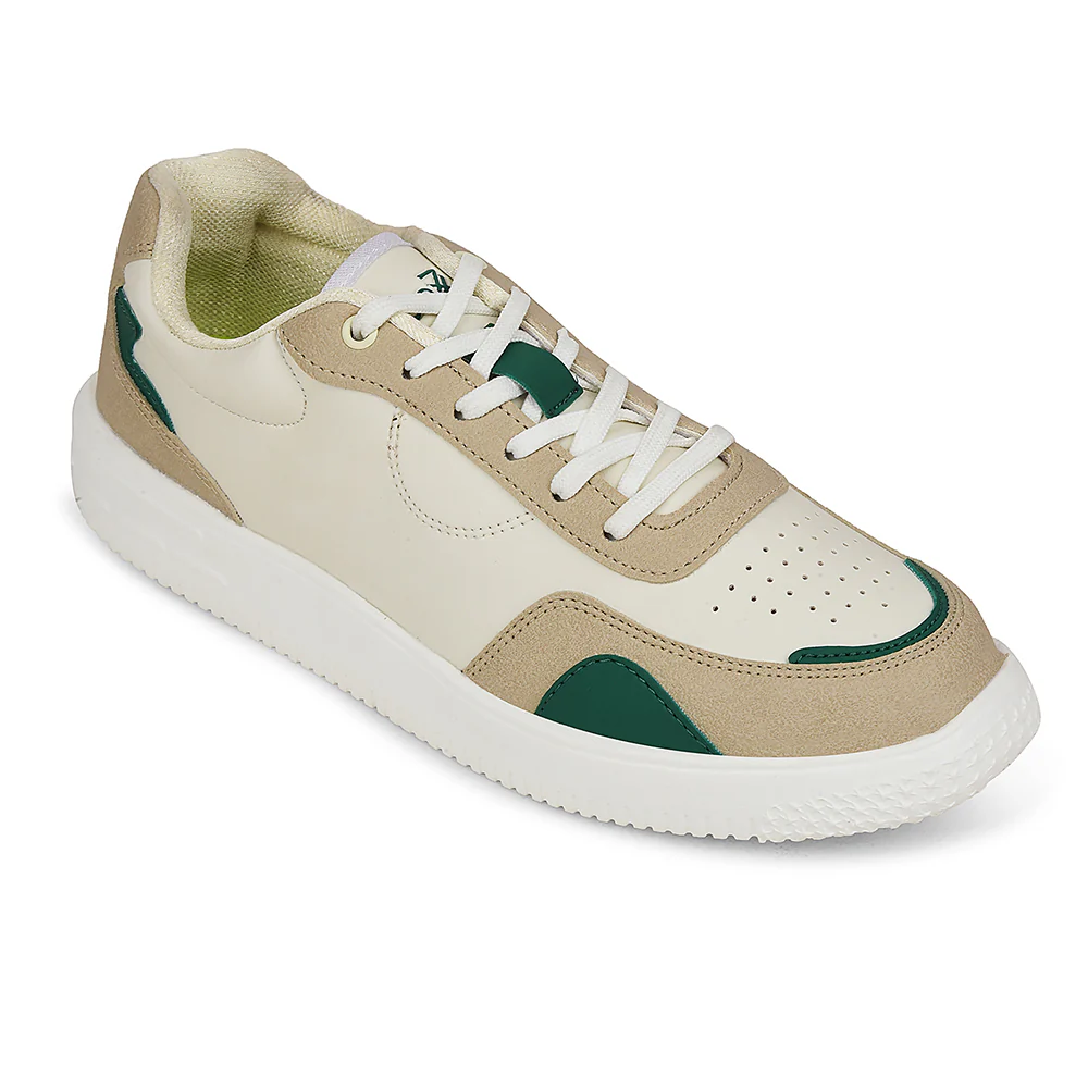 Leap7x White Casual Lacing Sneakers For Men AMAZER-3E By Liberty