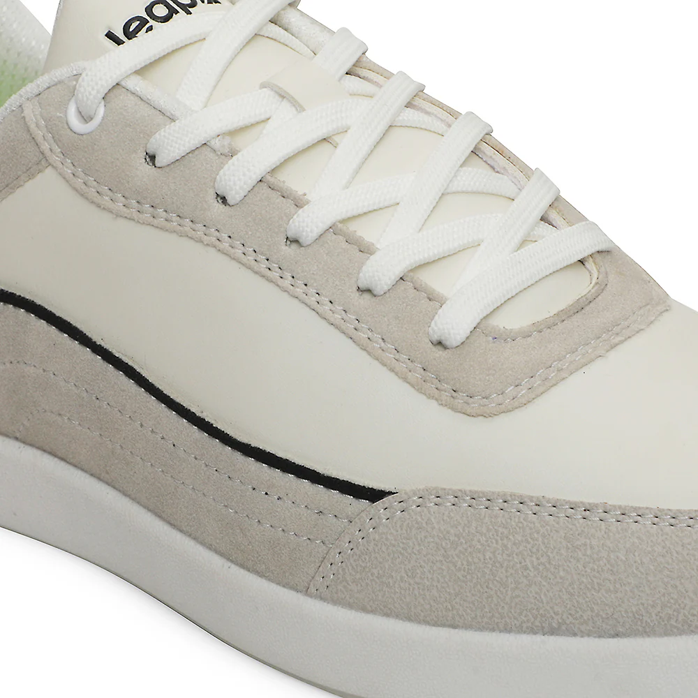 Leap7x White Casual Lacing Sneakers For Men CLASTO-2E By Liberty - Image 4