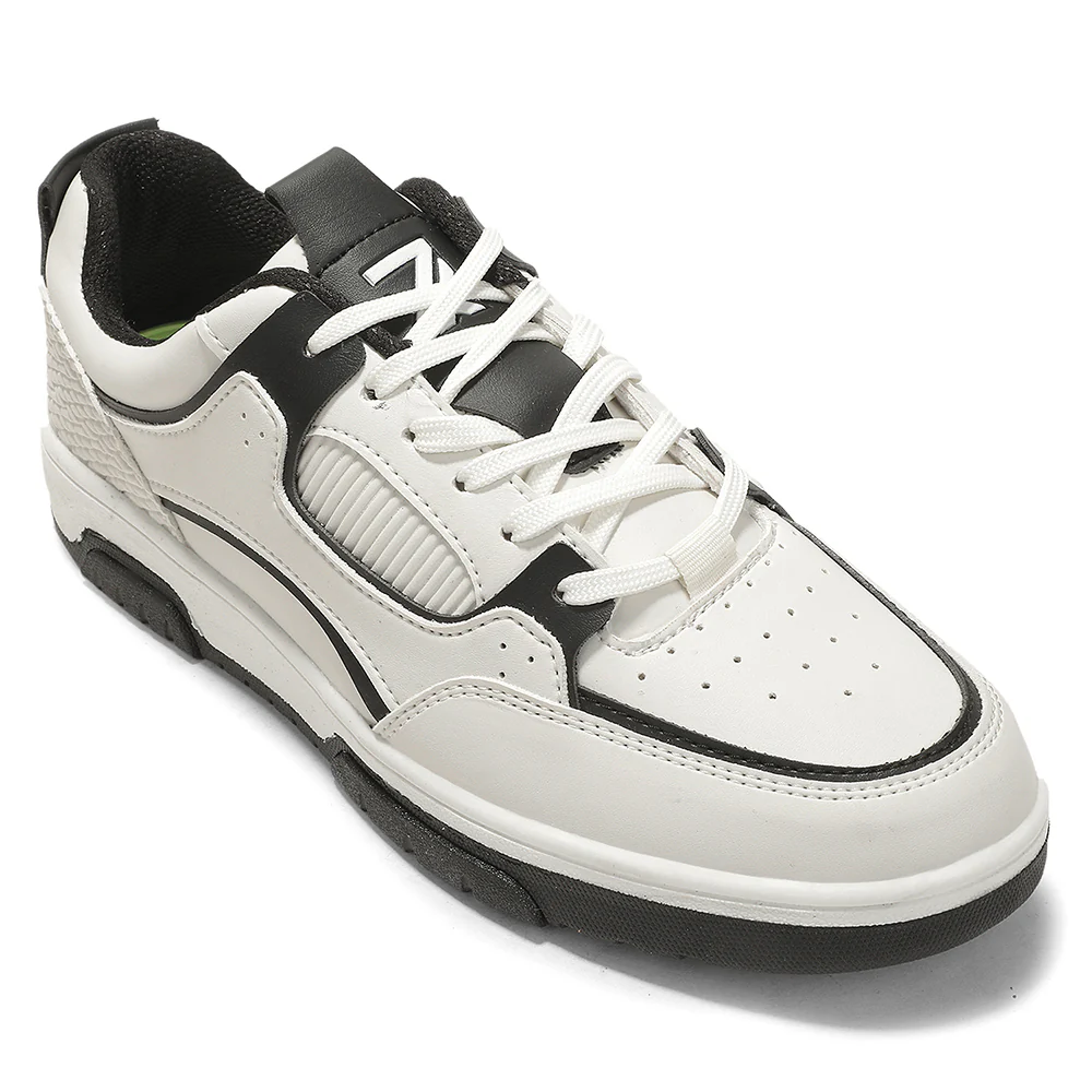 LEAP7X White Casual Lacing Sneakers for Men JETSTEP-E by Liberty