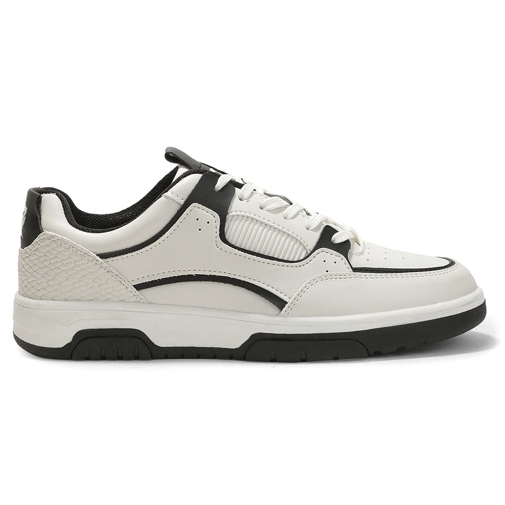 LEAP7X White Casual Lacing Sneakers for Men JETSTEP-E by Liberty - Image 4