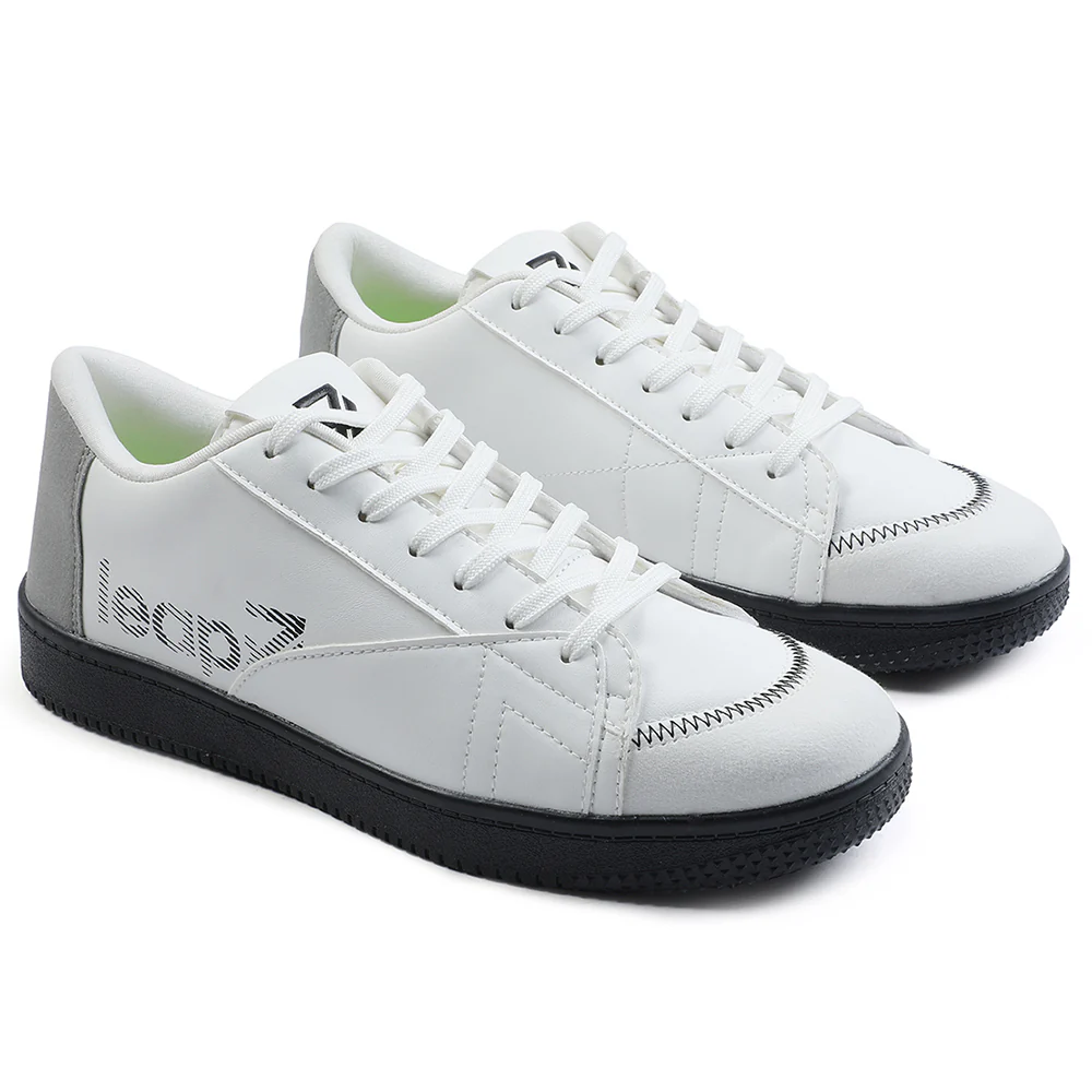 Leap7x White Casual Lacing Sneakers For Men NEXTER-1E By Liberty - Image 5