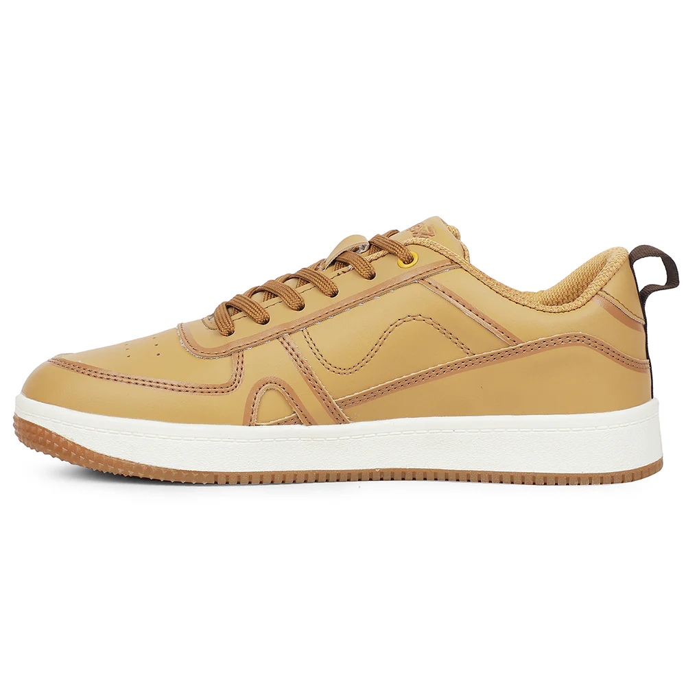 LEAP7X Tan Casual Lacing Sneakers for Men SNOOKEY-1E by Liberty - Image 5