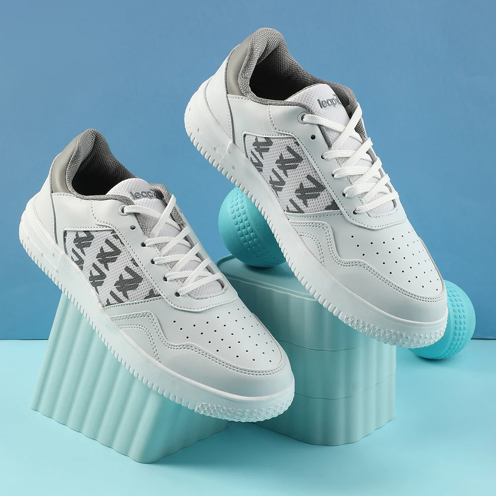 Leap7x White Casual Lacing Sneakers For Men SNOOKIS By Liberty - Image 4