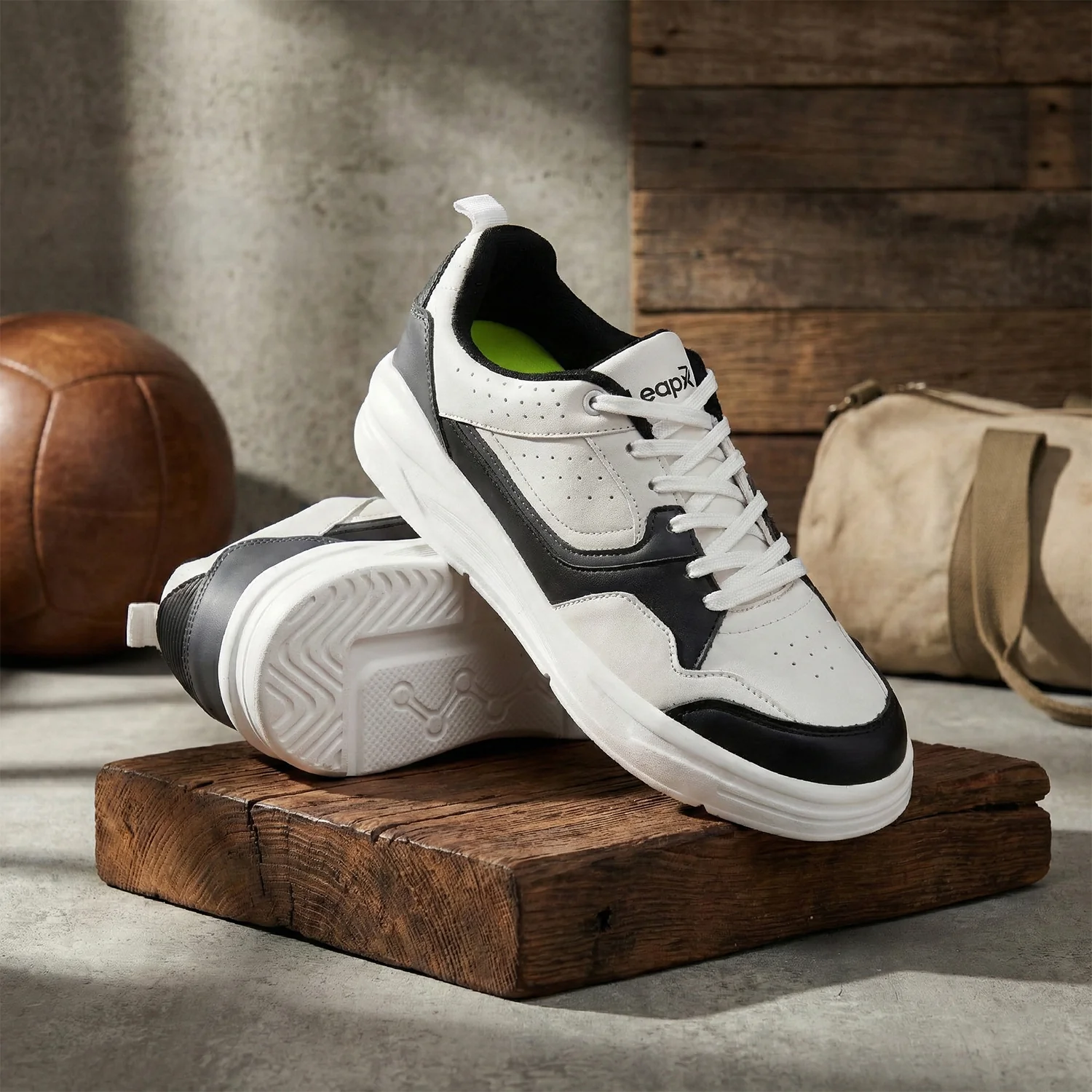 LEAP7X White Casual Lacing Sneakers for Men SNOOKIT-1E By Liberty - Image 4