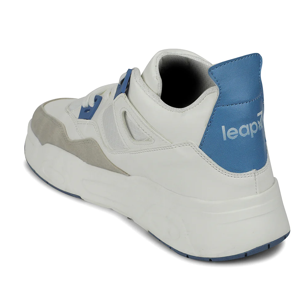 Leap7x White Casual Sneakers For Men RETRO-02 By Liberty - Image 4