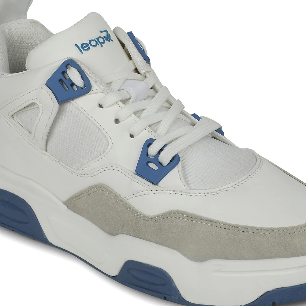 Leap7x White Casual Sneakers For Men RETRO-02 By Liberty - Image 5
