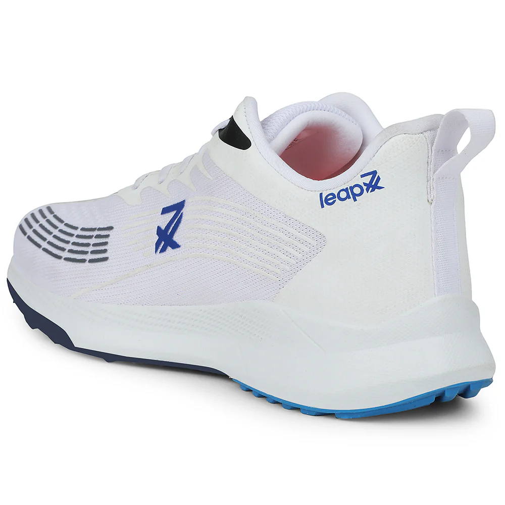 Leap7x White Lacing Sports Running Shoes For Men RW-14 By Liberty - Image 5