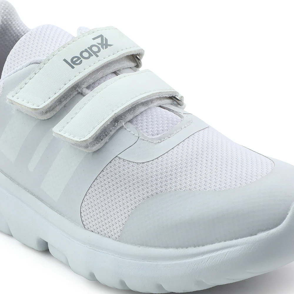 Leap7x White Non Lacing Uniform School Shoes For Kids TRIVSKO-2E By Liberty - Image 5
