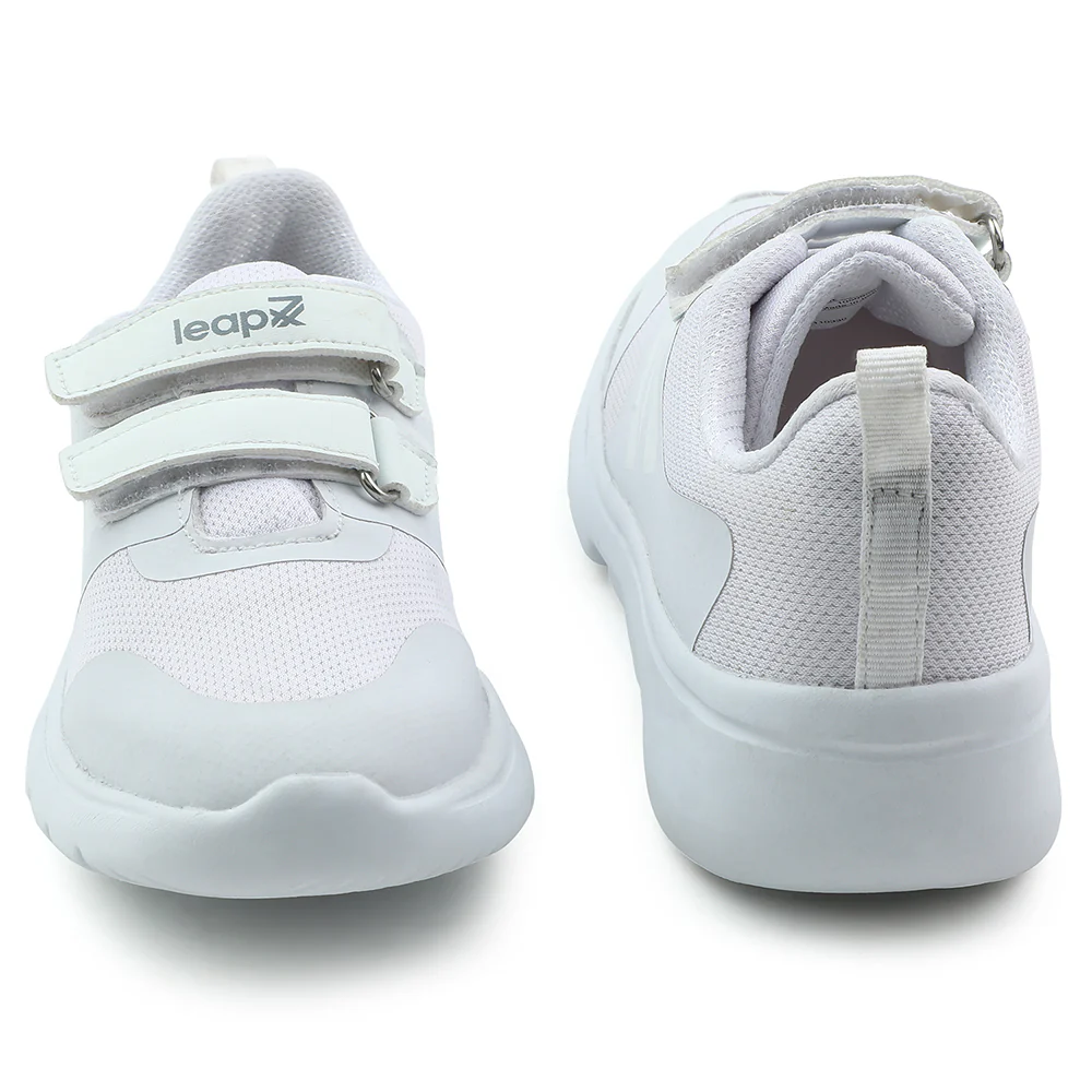 Leap7x White Non Lacing Uniform School Shoes For Kids TRIVSKO-2E By Liberty - Image 6