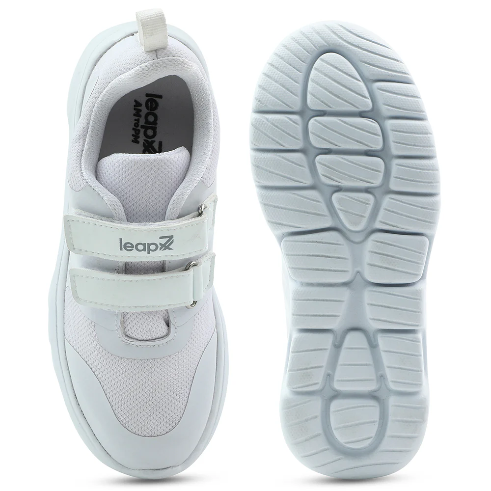 Leap7x White Non Lacing Uniform School Shoes For Kids TRIVSKO-2E By Liberty - Image 7