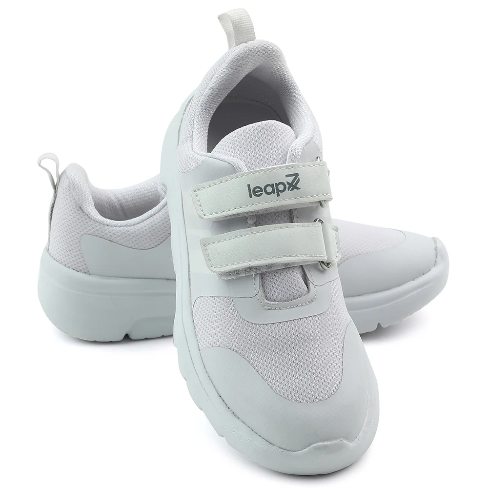 Leap7x White Non Lacing Uniform School Shoes For Kids TRIVSKO-2E By Liberty - Image 8
