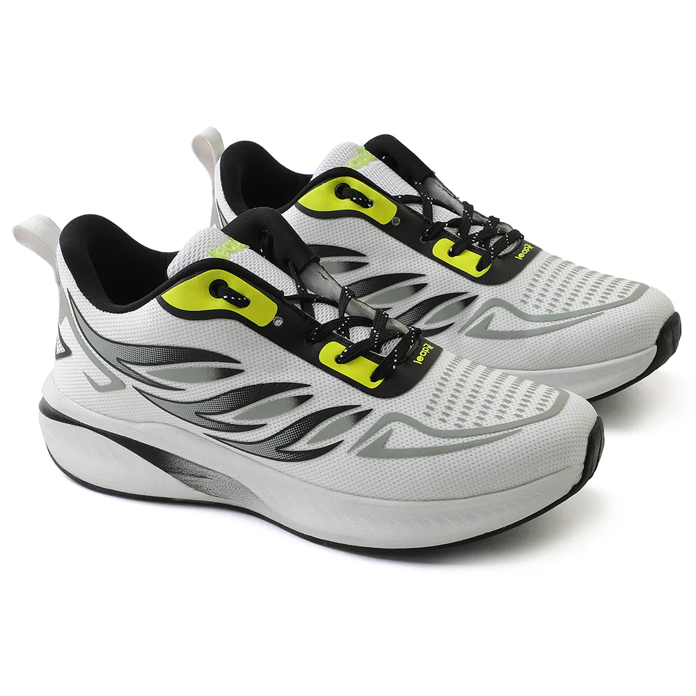 Leap7x White Sports Lacing Running Shoes For Men CASIO By Liberty - Image 5